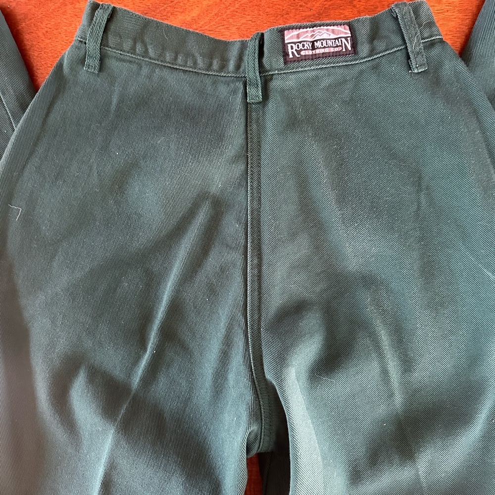Vintage Rocky Mountain Western Pants High Rise Green 26x27 90s - Picture 4 of 7